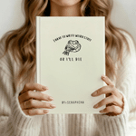 Personalised Funny Frog Humorous Phrase Hardcover Journal Notebook with Name Birthday Gift for Writers Office Workers