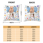 Personalised Pet Paw and Human Fist Bump Design Soft Cushion Cover with Name Home Decor Father's Day Gift for Pet Owner Lover