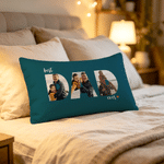 Personalized Best Dad Ever Photo Soft Rectangular Throw Pillow Cover Home Decor Happy Father's Day Gift for Father Man