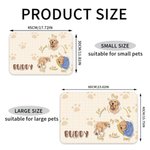 Personalized A Day in the Life of a Pet PU Leather Pet Feeding Mat with Name Pet Supplies Birthday Gift for Dog Owners