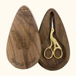 Tijeras vintage personalizadas con caja de madera grabada antigua herramienta de costura y bordado regalo para amantes de las manualidades