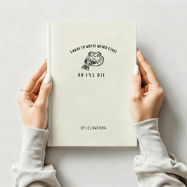 Personalised Funny Frog Humorous Phrase Hardcover Journal Notebook with Name Birthday Gift for Writers Office Workers