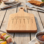 Personalised Everything Tastes Better Chef Wooden Charcuterie Chopping Board with Handle and Name Father's Day Gift for Dad Grandpa