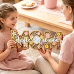 Panneau en bois personnalisé avec noms pour la maison Cadeau d'anniversaire pour la fête des mères