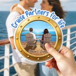 Henkilökohtainen Cartoon Couple Character Back View Cruise Jääkaappi Magneetti nimi Home Decor Syntymäpäivä Summer Travel lahja vastanaineille