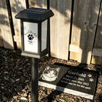 Personalized Dog Cat Pet Paw Print Solar Garden Light with Name and Text Garden Decor Memorial Sympathy Gift for Family Pet Owners