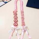 Ruban de Graduation Personnalisé Class of 2026 Multi-Color Pearl Glitter Ribbon Lei with Name and Year Braided Senior Recognition Party Gift for Graduates