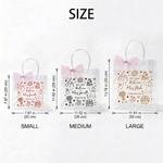Personalised Wedding Elements Cute Bow Clear Gift Bag with Text Year and Name Wedding Party Gift for Bridesmaids Newlyweds