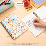 Personalised Colourful emoji Mix A5 Spiral Journal Notebook with Name Daily Use Birthday Gift for Kids | Callie × emoji ™
