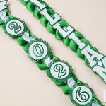 Ruban de Graduation Personnalisé Class of 2026 Multi-Color Pearl Glitter Ribbon Lei with Name and Year Braided Senior Recognition Party Gift for Graduates
