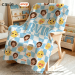 Personalised Playful emoji Scene Photo Soft Throw Blanket with Name Home Decor Birthday Gift for Friends Kids Family | Callie × emoji ™
