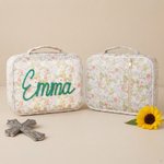 Funda de Biblia de Algodón Personalizada con Cruz Floral y Nombre de Iglesia Regalo de Bautizo para Cristianos Pastores