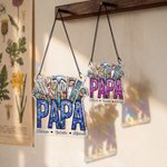 Personalized Repair Tool Acrylic Suncatcher Ornament with 1-12 Names Father's Day Birthday Gift for Dad Grandpa