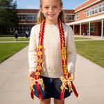 Ruban de Graduation Personnalisé Class of 2026 Multi-Color Pearl Glitter Ribbon Lei with Name and Year Braided Senior Recognition Party Gift for Graduates