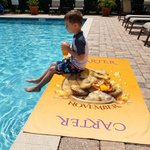 Personalised Dragon Birthstone Quick Dry Beach Towel with Name Outdoor Beach Party Essential Birthday Gift for Dragon Lovers Kids