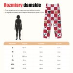 Personalizowane spodnie piżamowe z nadrukiem łapek i szachownicy z 1-4 zdjęciami pupila i imieniem prezent dla miłośników pupili