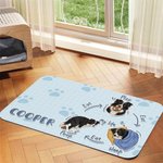 Personalized A Day in the Life of a Pet PU Leather Pet Feeding Mat with Name Pet Supplies Birthday Gift for Dog Owners