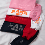Personalized 3D Puff Print Mama Nana Dad Sweatshirt with Nickname and Kids' Names Mother's Day Father's Day Newborn Gift for Family