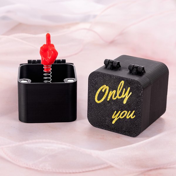Personalizado Divertido dedo medio Pops Travesura Caja con Texto Día de San Valentín Cumpleaños Broma Fiesta Regalo para Pareja Amigos