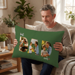 Personalized Best Dad Ever Photo Soft Rectangular Throw Pillow Cover Home Decor Happy Father's Day Gift for Father Man