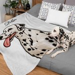Personalisierte gedruckt Stickerei-Stil Haustier Foto weiche Decke mit Namen Home Travel täglichen Gebrauch Geburtstag Geschenk für Tierbesitzer Liebhaber werfen