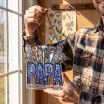 Personalized Repair Tool Acrylic Suncatcher Ornament with 1-12 Names Father's Day Birthday Gift for Dad Grandpa