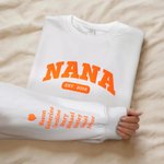 Personalised 3D Puff Print Mama Nana Dad Sweatshirt with Nickname and Kids' Names Mother's Day Father's Day Newborn Gift for Family