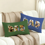 Personalized Best Dad Ever Photo Soft Rectangular Throw Pillow Cover Home Decor Happy Father's Day Gift for Father Man