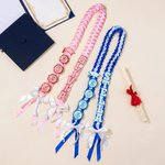 Ruban de Graduation Personnalisé Class of 2026 Multi-Color Pearl Glitter Ribbon Lei with Name and Year Braided Senior Recognition Party Gift for Graduates