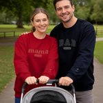 Personalised 3D Puff Print Mama Nana Dad Sweatshirt with Nickname and Kids' Names Mother's Day Father's Day Newborn Gift for Family