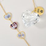 Carillons personnalisés en cristal pour animaux de compagnie avec nom Ornement commémoratif Sympathie Anniversaire Cadeau pour la perte d'un animal de compagnie