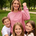 Personalised 3D Puff Print Mama Nana Dad Sweatshirt with Nickname and Kids' Names Mother's Day Father's Day Newborn Gift for Family