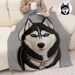 Personalisierte gedruckt Stickerei-Stil Haustier Foto weiche Decke mit Namen Home Travel täglichen Gebrauch Geburtstag Geschenk für Tierbesitzer Liebhaber werfen