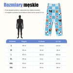 Personalizowane spodnie piżamowe z nadrukiem łapek i szachownicy z 1-4 zdjęciami pupila i imieniem prezent dla miłośników pupili