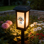 Personalized Pet Photo Paw Print Solar Garden Light with Name and Date Memorial Gift for Pet Owners