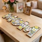 Panneau en bois personnalisé avec noms pour la maison Cadeau d'anniversaire pour la fête des mères