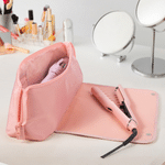 Personalised Cute Highland Cow Birth Flower Hair Tools Travel Bag with Name Travel Birthday Gift for Women Girls