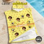 Personalized 1-6 Funny Marsupilami Face Photo Soft Quick Dry Hooded Beach Towel with Name Beach Holiday Gift for Kids | Callie × Marsupilami®