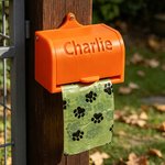 Henkilökohtainen 3D-painettu nimi Dog Poop Bag Dispenser kanssa biohajoava pussit Ulkoiluaktiviteetteja lahja koiranomistajille ystäville