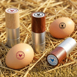 Sello de madera personalizado para huevos de gallina con texto del año y caja de regalo Regalo de cumpleaños de uso diario para el dueño de una granja