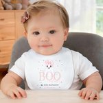Babero personalizado con lazo fantasma para bebé niña Body para bebé con nombre Primer regalo de Halloween para padres primerizos