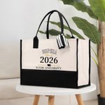 Borsa personalizzata della classe 2026 con fodera impermeabile Borsa a mano di grande capacità Regalo di laurea per laureati