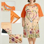 Personalised Watercolor Double Heart Birth Flowers Lounge Pyjamas with Names and Pockets Daily Wear Birthday Mother's Day Gift for Grandma Mom