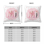 Personalizado Nacimiento Flor Bailarina Suave Funda de Almohada con Nombre e Inicial Guardería Dormitorio Decoración Cumpleaños Regalo para Niños Niñas