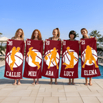 Personalised Basketball Player Silhouette Quick Dry Oversized Beach Towel with Name and Number Beach Party Summer Holiday Gift for Basketball Lover