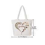 Personalizzata con stampa leopardata a cuore e grande capacità in velluto a coste con nome Uso quotidiano Regalo di compleanno e anniversario per le donne