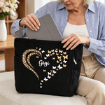 Bolsa de pana de gran capacidad con nombre personalizada con estampado de leopardo de colores Regalo de cumpleaños aniversario para mujer