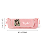 Personalizzato carino cavallo nascita fiore ragazza portatile riscaldamento asta borsa di stoccaggio con nome e isolamento Pad viaggio accessorio regalo di compleanno per le donne