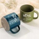 Taza de café de cerámica personalizada con el nombre del perro Best Dog Dad Ever Día del Padre Regalo de cumpleaños para dueños de perros