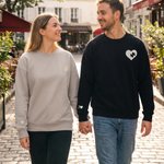 Sweatshirt à capuche brodé avec initiales Cadeau d'anniversaire pour couples nouveaux mariés